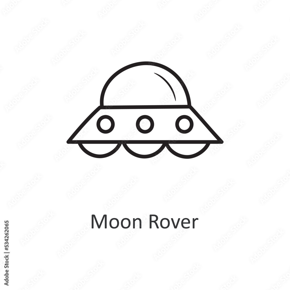 Moon Rover Vector outline Icon Design illustration. Space Symbol on White background EPS 10 File Moon Rover Vector outline Icon Design illustration. Space Symbol on White background EPS 10 File