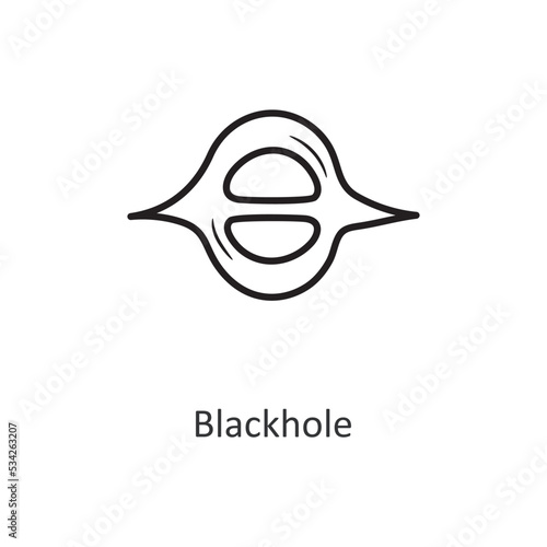 Blackhole Vector outline Icon Design illustration. Space Symbol on White background EPS 10 File