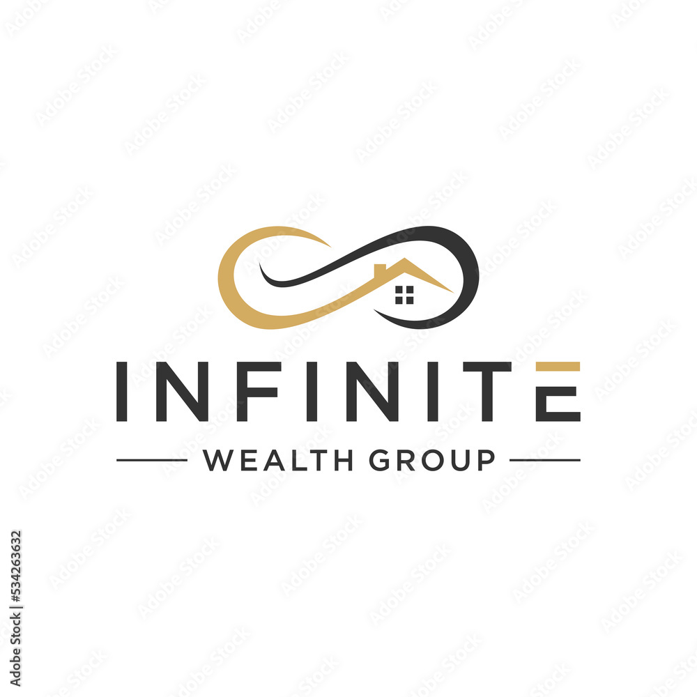 Fototapeta premium Infinite for Real Estate logo design template