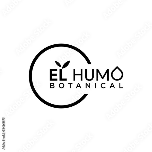 Botanical With Letter EH Logo Design Template