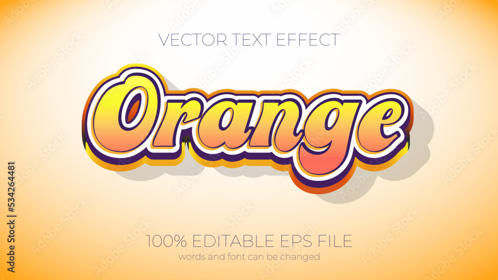 fruit editable text effect style, EPS editable text effect