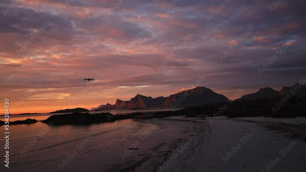 Drone Flying on Nature Background. Drone Hanging in Air Flying Helicopter Dron Remote Control Air Drone Drone Flying on Nature Background. Drone Hanging in Air Flying Helicopter Dron Remote Control Air Drone