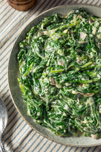 Homemade Creamed Spinach Side Dish