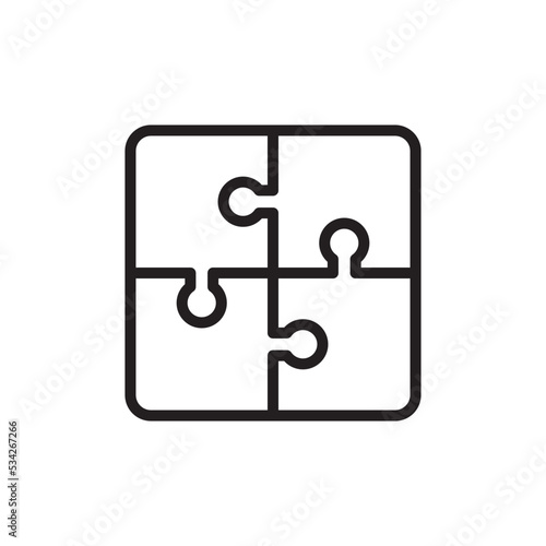 Puzzle Icon Vector Illustration in Trendy Flat design