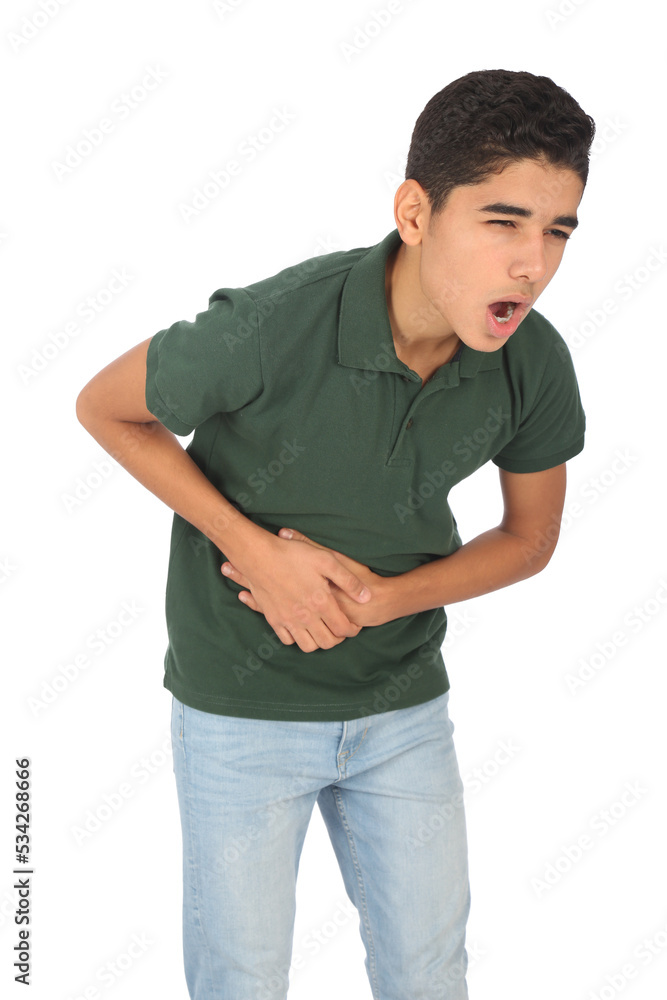 Teenager has a bellyache Teenager has a bellyache