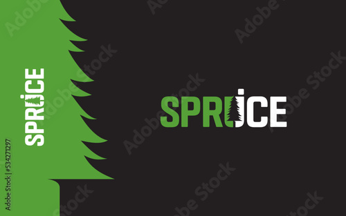 Spruice ice clever logo vector