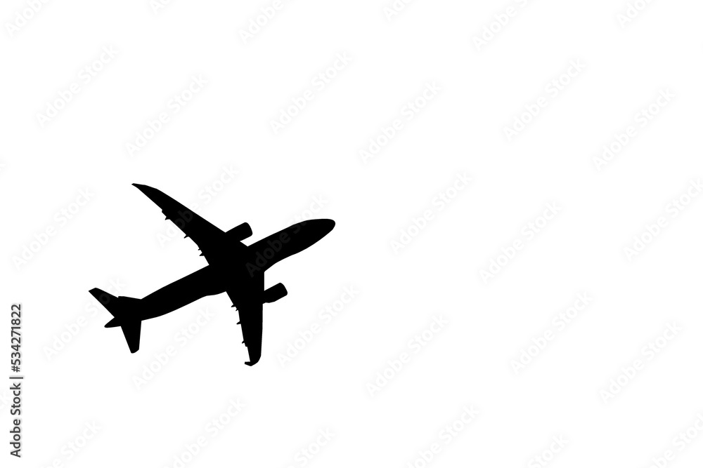 airplane isolated on white - obrazy, fototapety, plakaty 