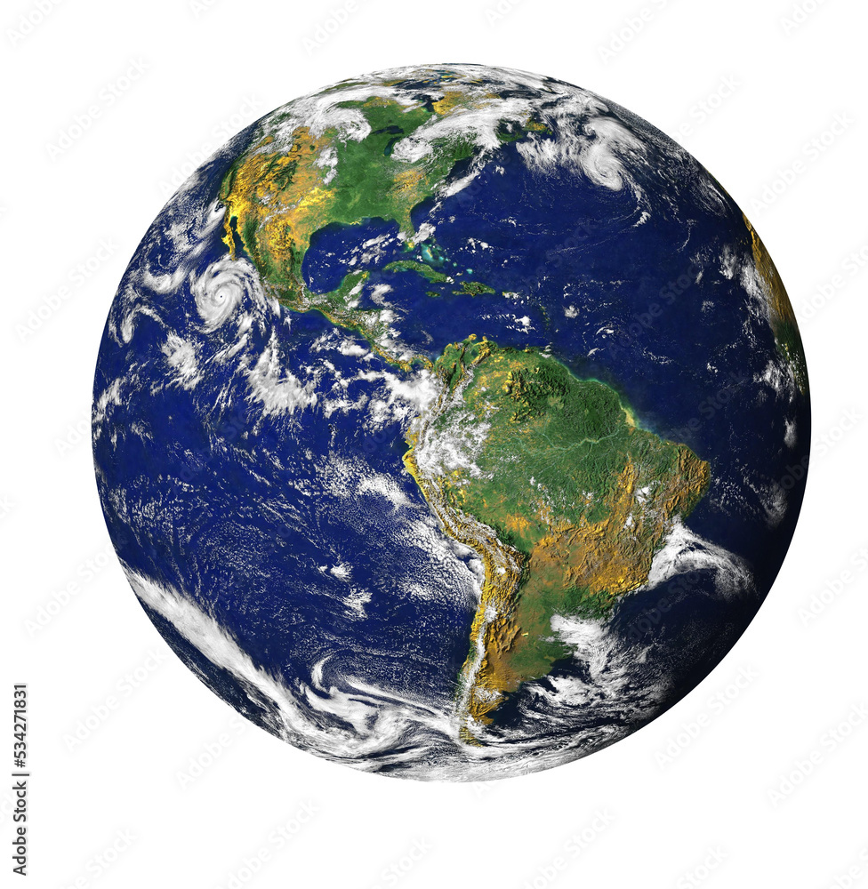 earth globe isolated on white - obrazy, fototapety, plakaty 