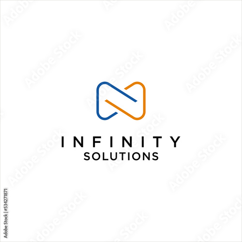 letter  N infinity logo design with monogram vector
