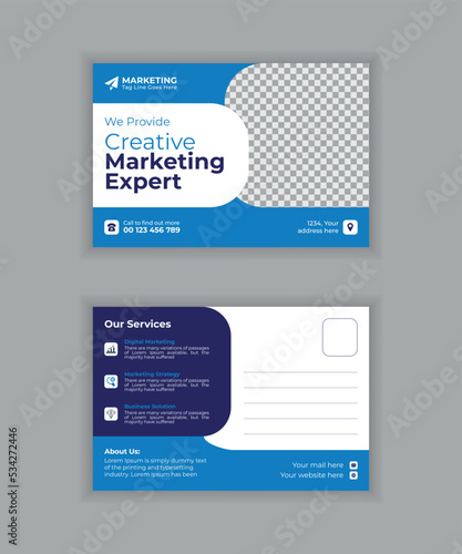 A creative postcard template designed
