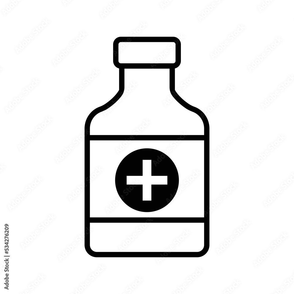 Pill bottle Medications vector logo illustration Pill bottle Medications vector logo illustration