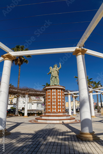Monument to the carnival of Rota dedicated to Fco. J. Gutierrez, Guti, Rota, Cadiz, Andalusia, Spai  photo