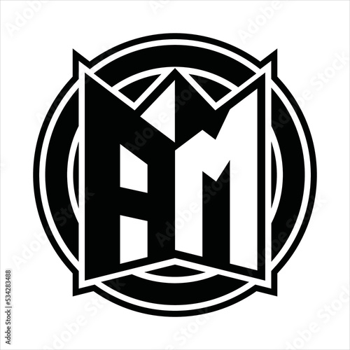 AM Logo monogram circle rounded design photo