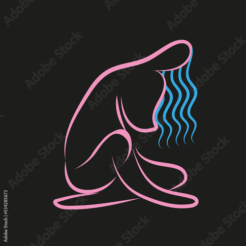 logo tender thoughtful girl