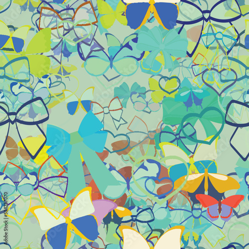 Background pattern abstract seamless design texture. Theme is about wildlife, drawing, ribbons, design, wild