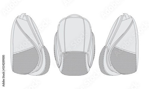 backpack vector template