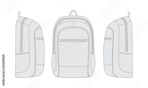 backpack vector template