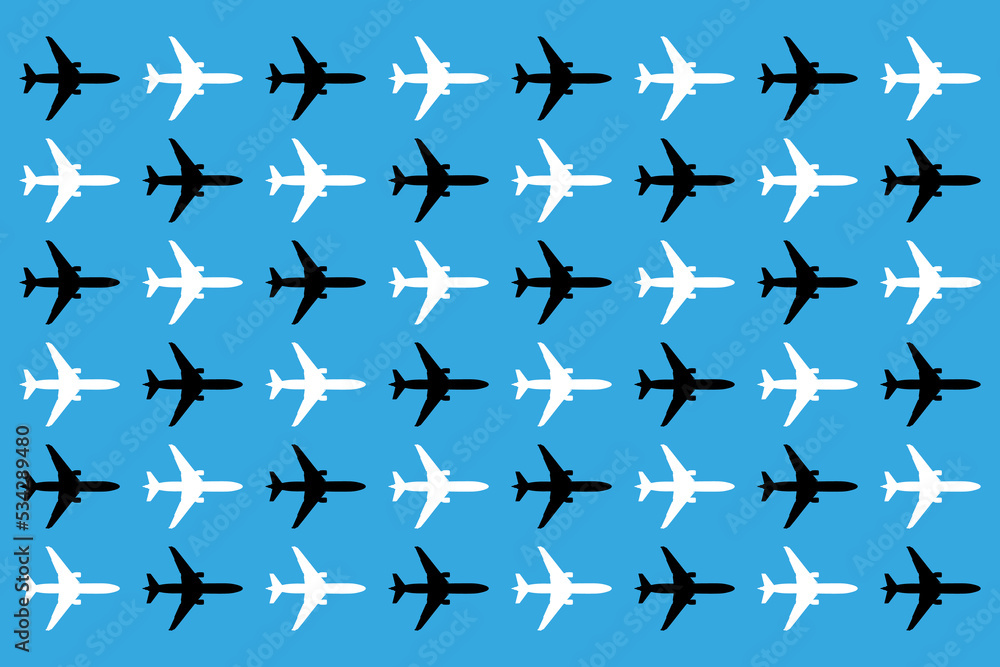 Abstract Airplane Illustration for Template Cover, Background and Textile Printing Abstract Airplane Illustration for Template Cover, Background and Textile Printing