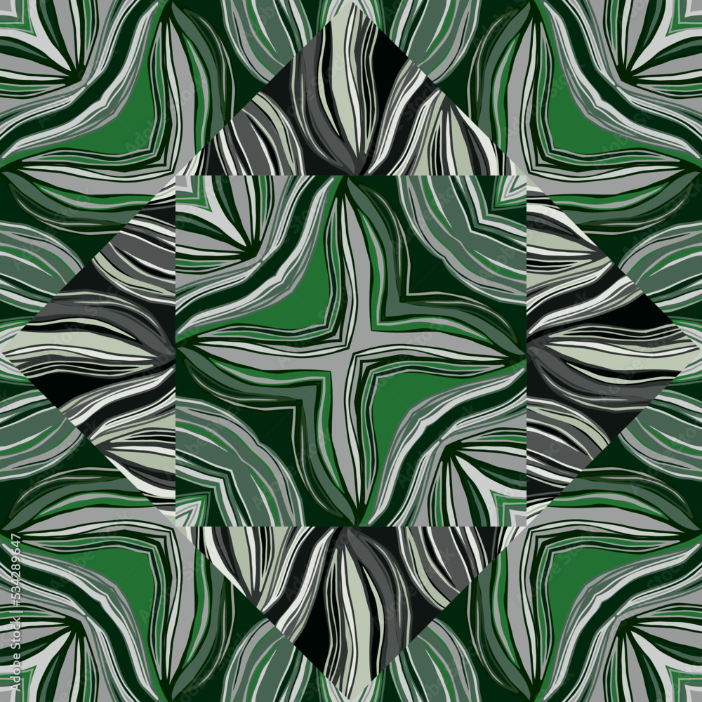 Psychedelic kaleidoscope seamless pattern. Geometric abstract mosaic ornament Psychedelic kaleidoscope seamless pattern. Geometric abstract mosaic ornament