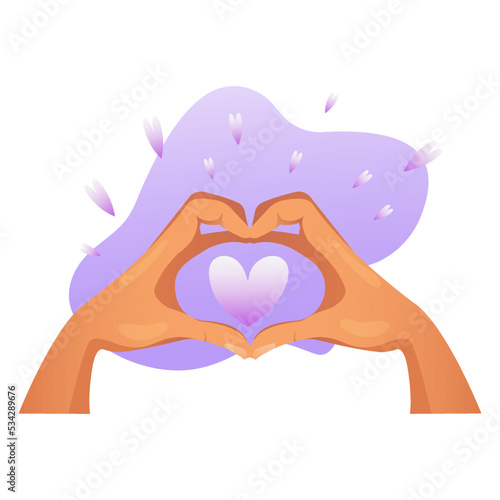Declaration of love 2d vector isolated illustration