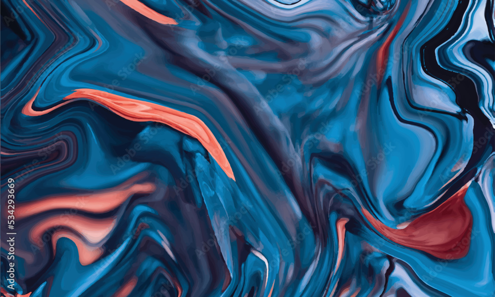 Obraz premium Abstract liquid marble texture background illustration