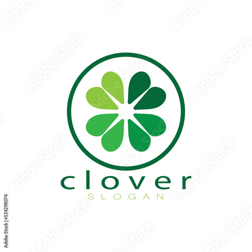 logo design inspiration icon illustration template vector clover or moringa leaves, for natural product design, health, medicine, clover and moringa agriculture, medicinal capsules