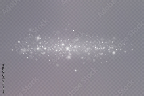 Realistic falling snow.Christmas background.Isolated on transparent background.