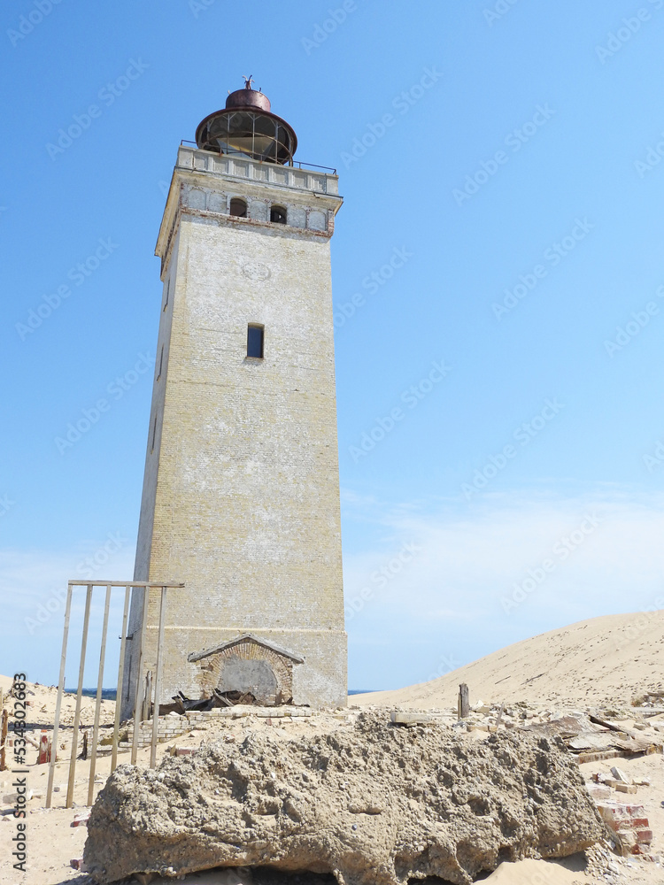 The Rubjerg Knude is a lighthouse on the coast of Lokken - Denmark