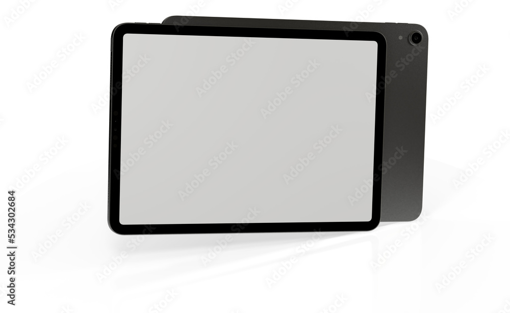 Realistic horizontal black tablet pc pad computer mockups Realistic horizontal black tablet pc pad computer mockups