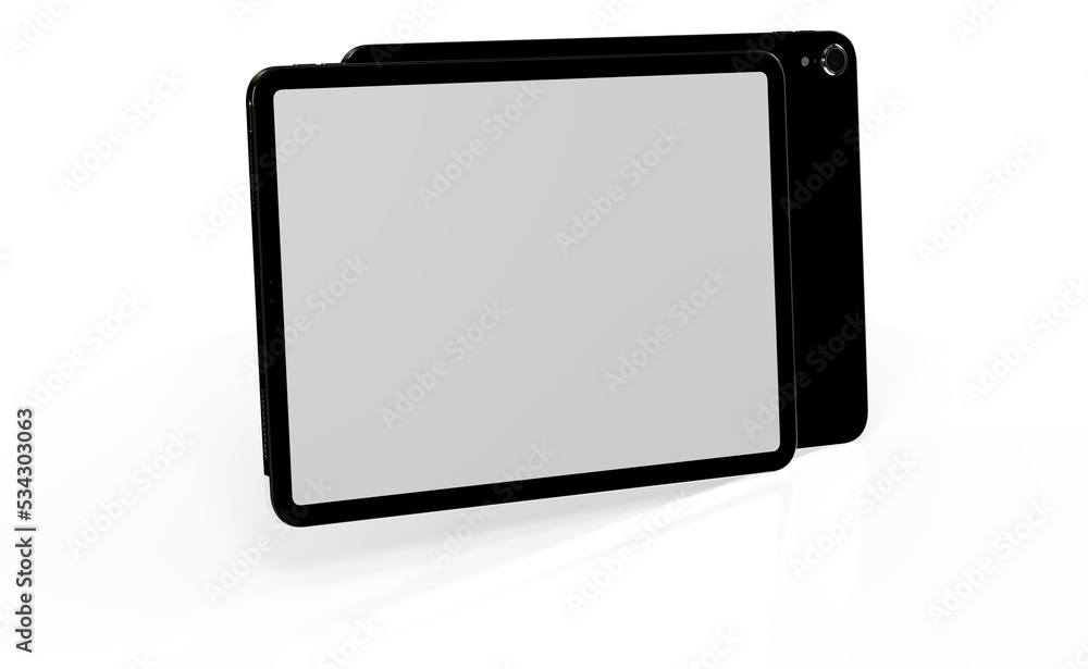 Modern black tablet computer isolated on white background. Tablet pc Modern black tablet computer isolated on white background. Tablet pc