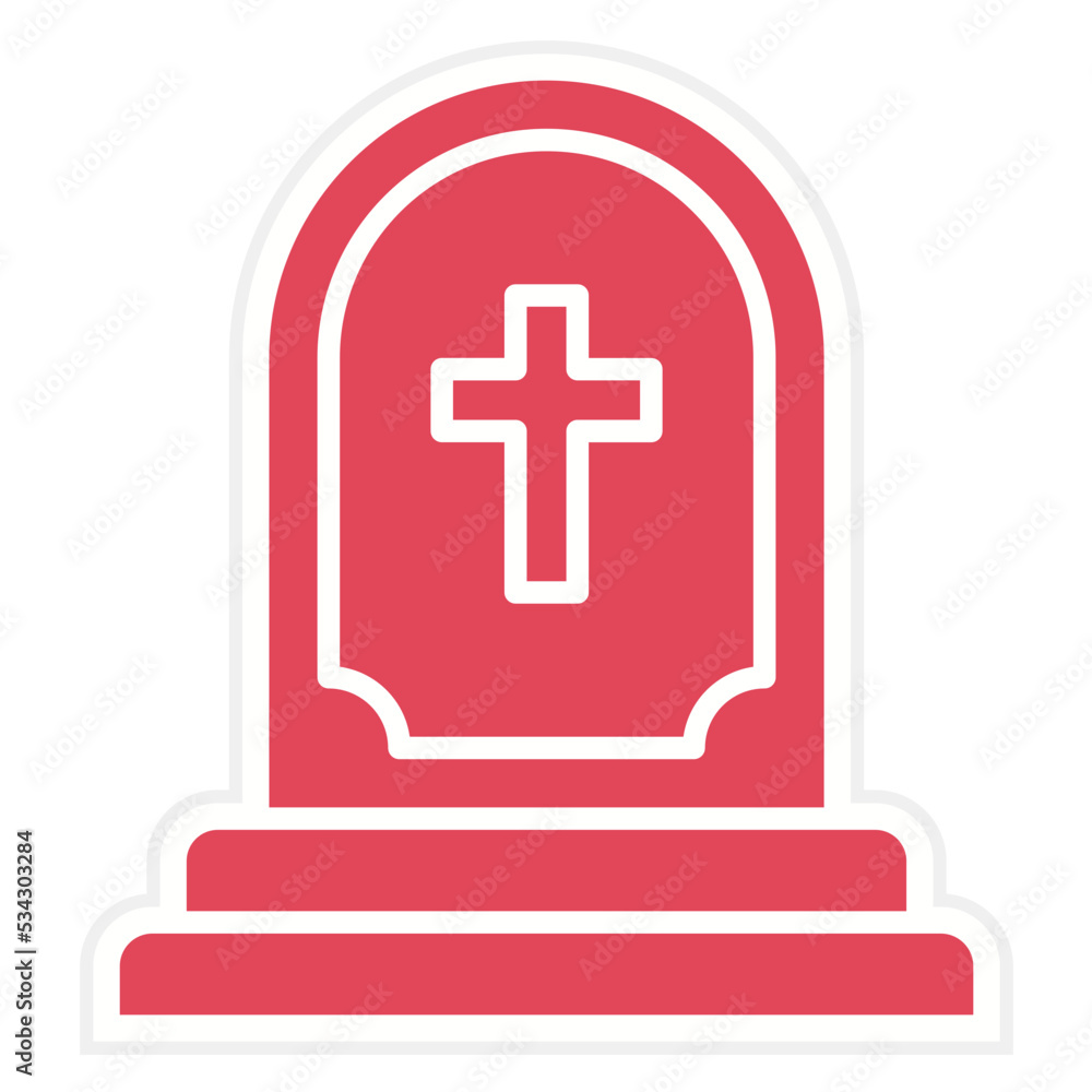 Fototapeta premium Tomb Icon Style