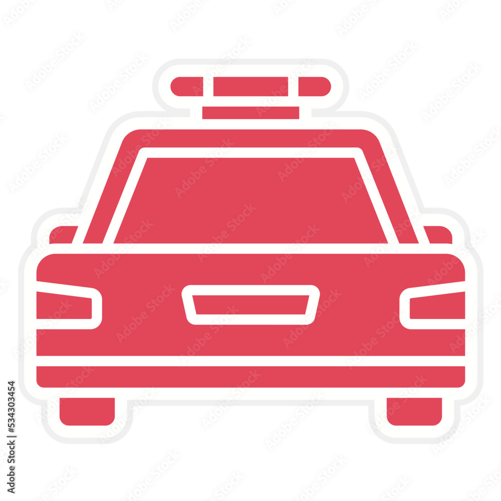 Police Car Icon Style