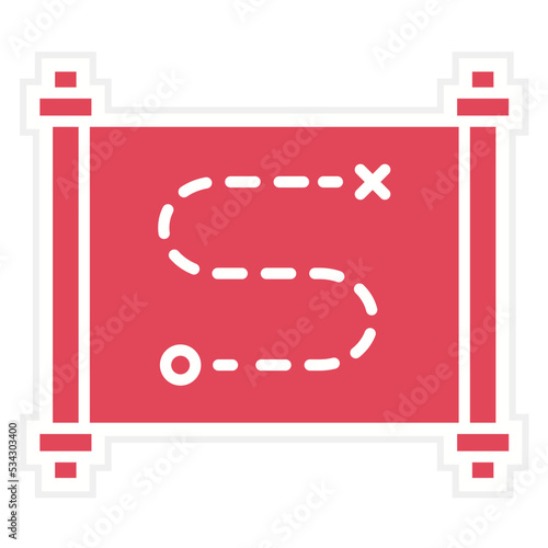 Treasure Map Icon Style