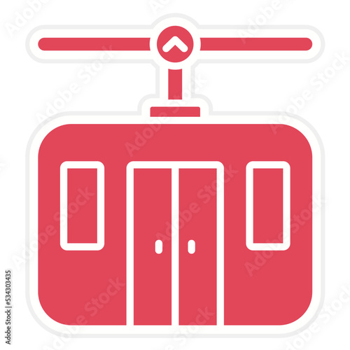 Cable Car Icon Style