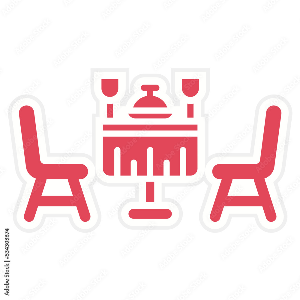 Food Table Icon Style Food Table Icon Style