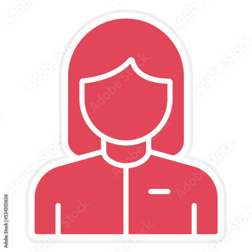 Customer Female Icon Style
