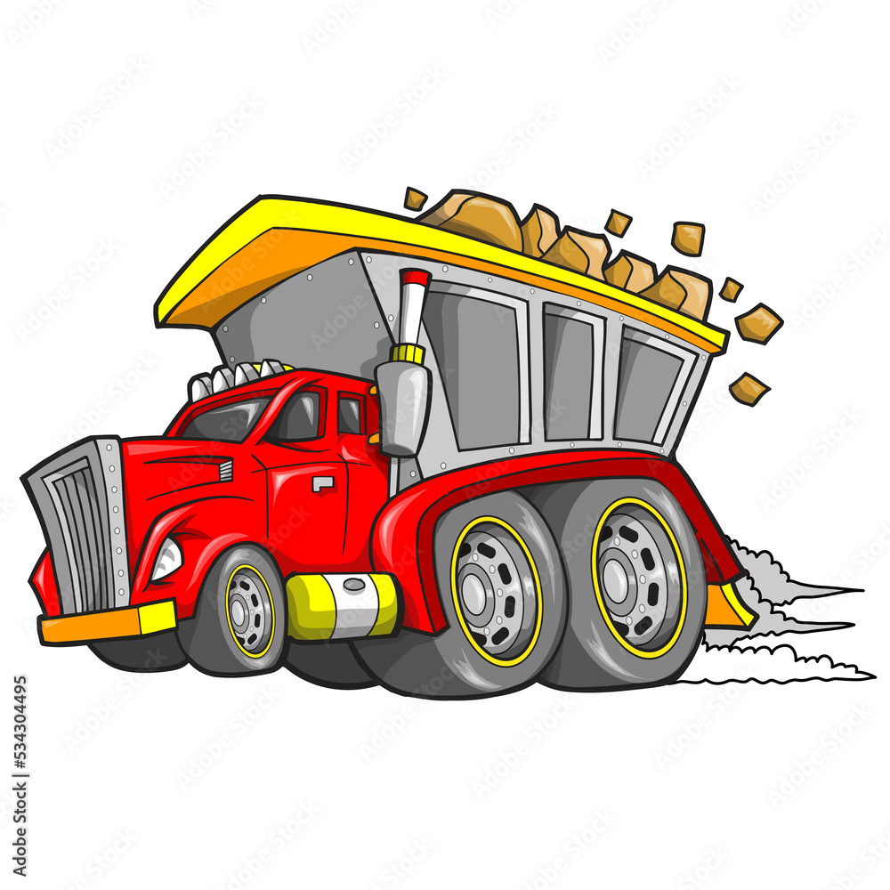 Fototapeta premium Super Dump Truck PNG file with transparent background