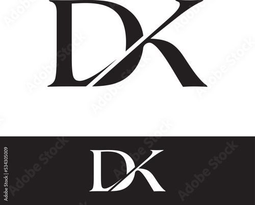 DK, KD initial Letter Logo