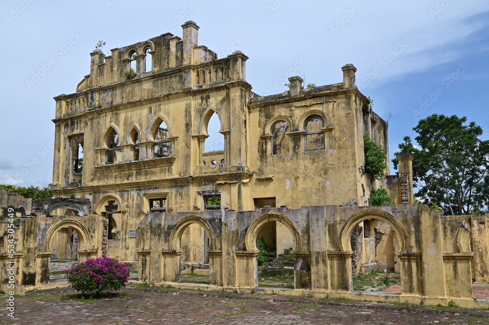Ipoh, Malaysia - September 24, 2022: The Ruins of Kellie’s Castle