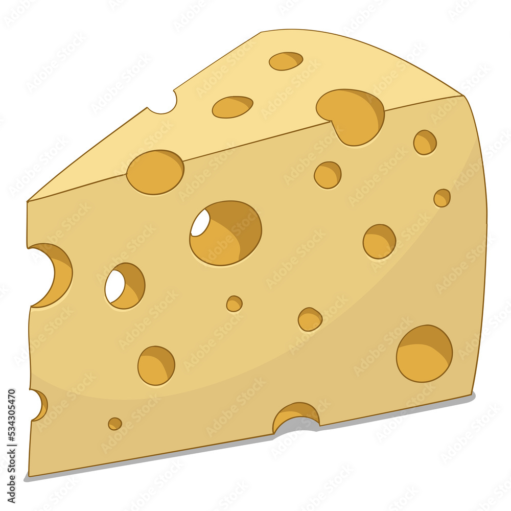 Slice of cheese PNG illustration with transparent background Slice of cheese PNG illustration with transparent background