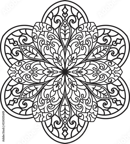 Mandalas for coloring book color pages.Anti-stress coloring book page for adults. 