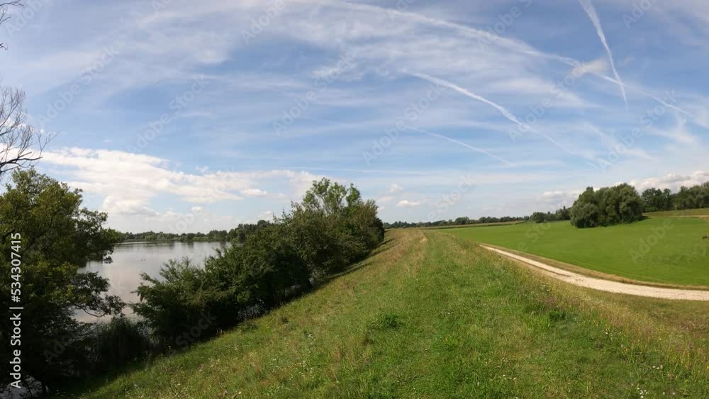 Beautiful shot of the river Danube in Bavaria, near Regensburg on a sunny day Beautiful shot of the river Danube in Bavaria, near Regensburg on a sunny day