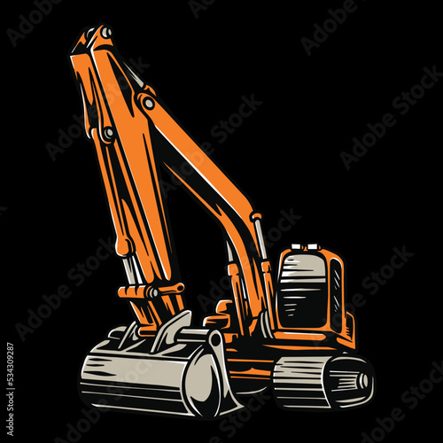 Excavator vector