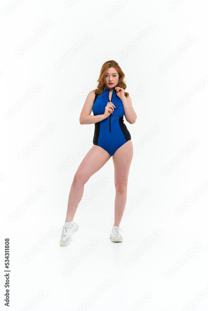 model size posing bodysuit on white background model size posing bodysuit on white background