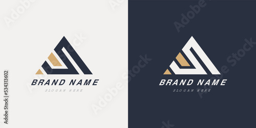 Corporate business geometric logo design template vector