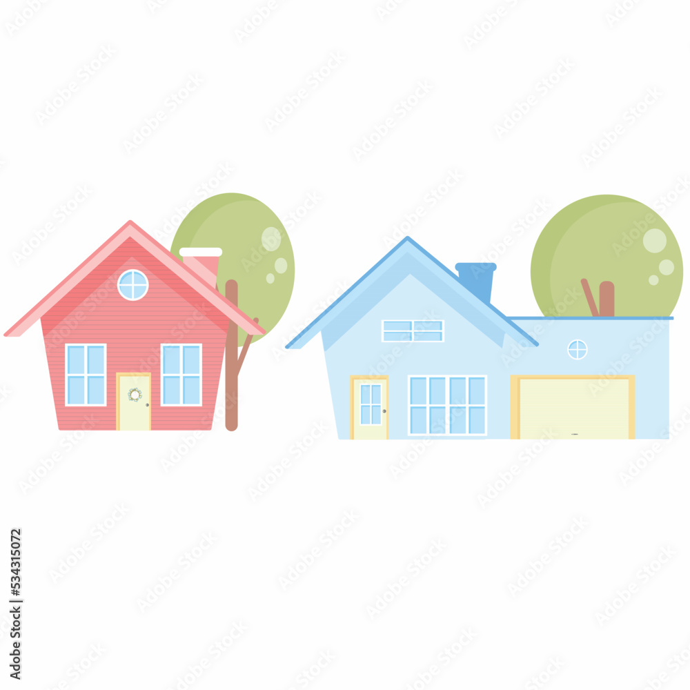 illustration of houses illustration of houses