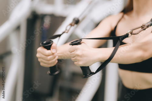 Wallpaper Mural Asian female fitness athlete in gym Torontodigital.ca