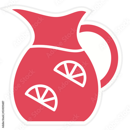 Lemonade Jug Icon Style