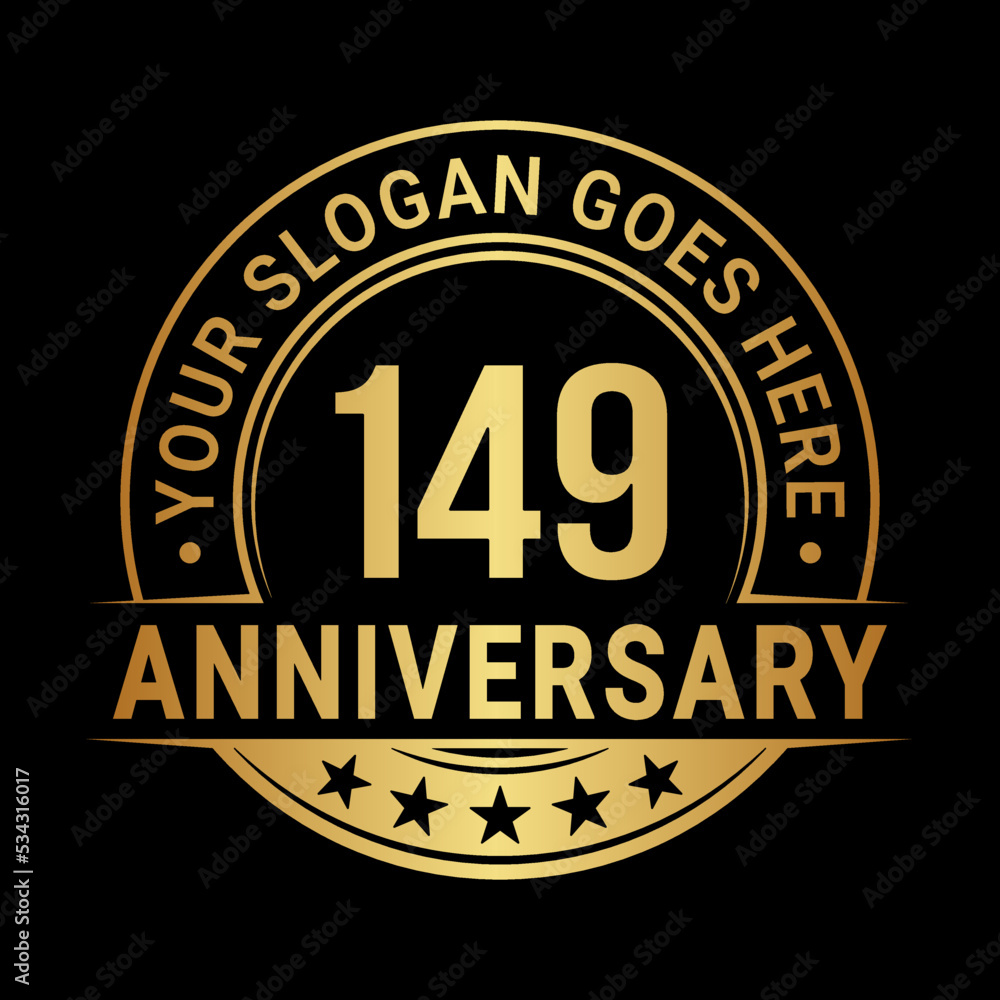 Fototapeta premium 149 years anniversary logo design template. Vector illustration