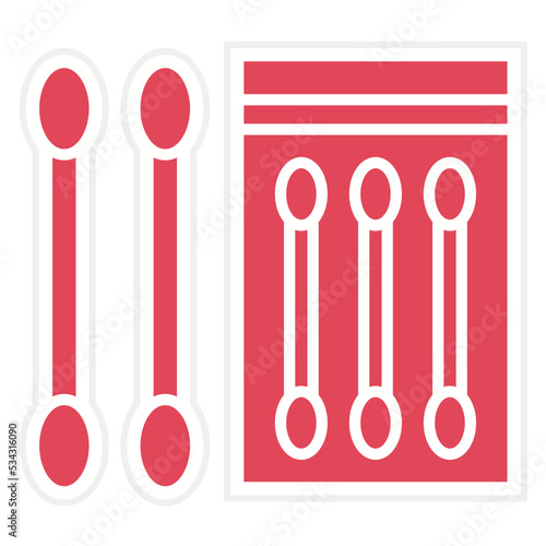 Cotton Swabs Icon Style